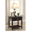 Walnut 1 Shelf End Table Brown Brown Soft Close Drawers Primary Living Space Transitional Poplar Square Shelves Coffee & End Tables Wood