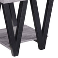 Black And Grey Angled Leg End Table Grey Primary Living Space Contemporary,Modern Tabeltop Rectangular Shelves Coffee & End Tables Wood