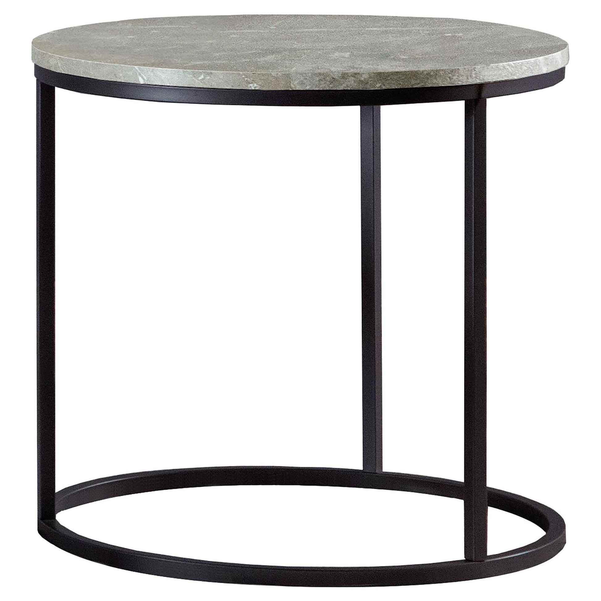 Grey And Gunmetal End Table Grey Primary Living Space Contemporary,Modern Tabeltop Round Coffee & End Tables Wood