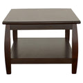 Cappuccino Rectangular Coffee Table Brown Primary Living Space Transitional Rectangular Shelves Coffee & End Tables Wood