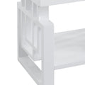 High Glossy White Rectangular End Table White Primary Living Space Transitional Rectangular Shelves Coffee & End Tables Glossy Wood