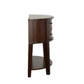 Cappuccino Demilune Shape Console Table Brown Primary Living Space Transitional Semicircular Drawers Console Tables Wood