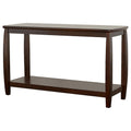 Cappuccino Rectangular Sofa Table Brown Espresso Primary Living Space Transitional Tabeltop Rectangular Shelves Console Tables Wood