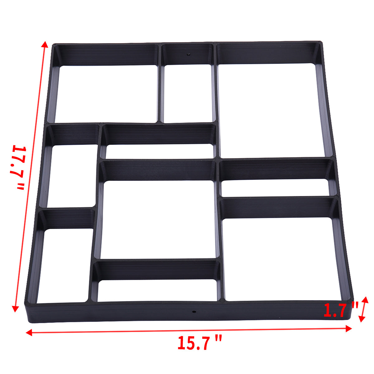 Reusable Concrete Path Maker Molds Square Black Polypropylene