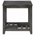 Grey Rectangular End Table Grey Gray Primary Living Space Transitional Tabeltop Pine Rectangular Shelves Coffee & End Tables Wood