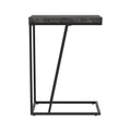 Rustic Grey And Sandy Black Rectangle Accent Table Grey Gray Primary Living Space Industrial Tabeltop Rectangular Coffee & End Tables Metal Sled