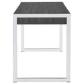 Weathered Grey 2 Drawer Writing Desk Grey Gray Writting Desk Office Contemporary,Modern Rectangular Drawers Desk Polished Wood Sled