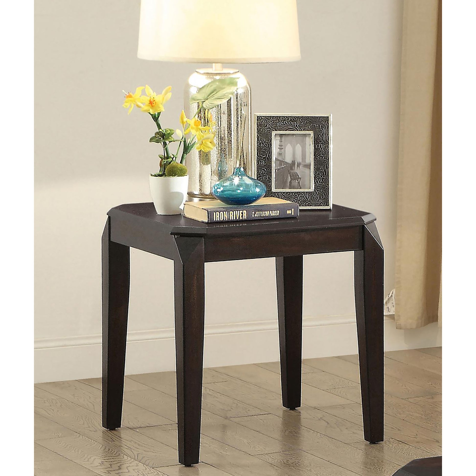 Walnut Square End Table Brown Brown Primary Living Space Transitional Poplar Square Coffee & End Tables Wood