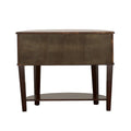 Cappuccino Demilune Shape Console Table Brown Primary Living Space Transitional Semicircular Drawers Console Tables Wood