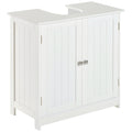 24 Pedestal Sink Bathroom Vanity Cabinet White White Mdf