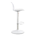 Modern Minimalist Bar Chairs And Bar Stools. Can Rotate 360 And Adjust Lifting. Pet Backrest And Pu Seats. Set Of 2. Suitable For Bars, Restaurants, And Front Desk Cashiers. White Pu