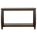 Cappuccino Rectangular Sofa Table Brown Espresso Primary Living Space Transitional Tabeltop Rectangular Shelves Console Tables Wood