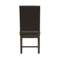 Warm Grey And Smokey Black Upholestered Side Chair Set Of 2 Solid Grey Dining Room Wipe Clean Rectangular Transitional Side Chair Rubberwood Solid Back Foam Upholstered