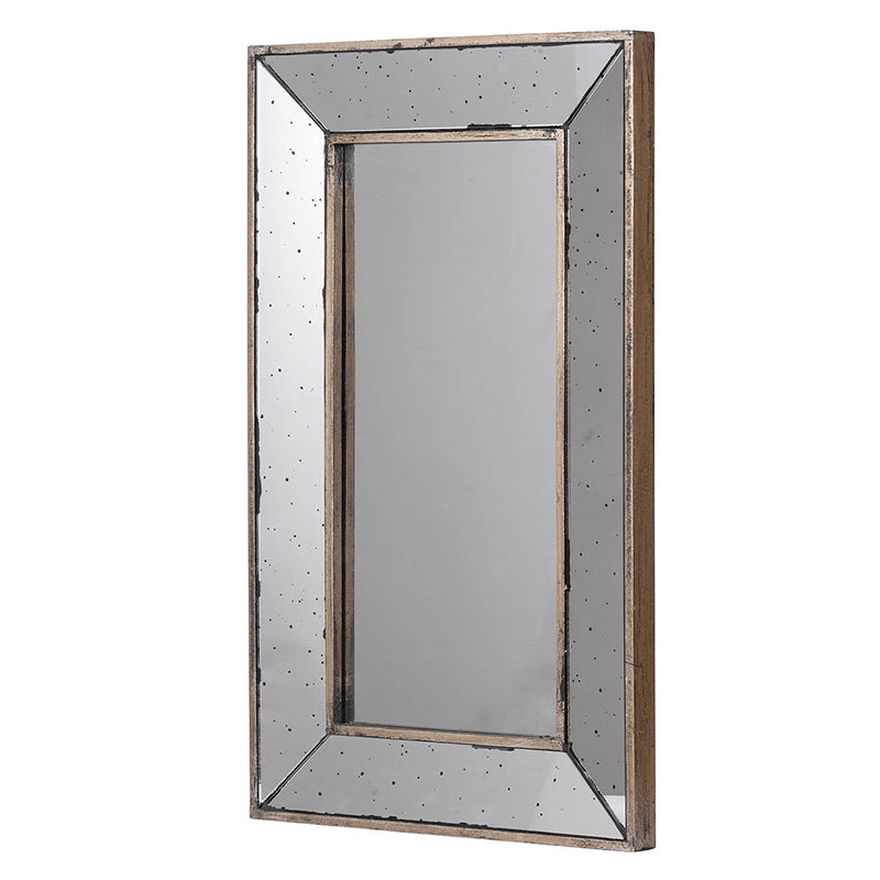 16.5x24" Traditional Rectangle Wall Mirror or silver-wood