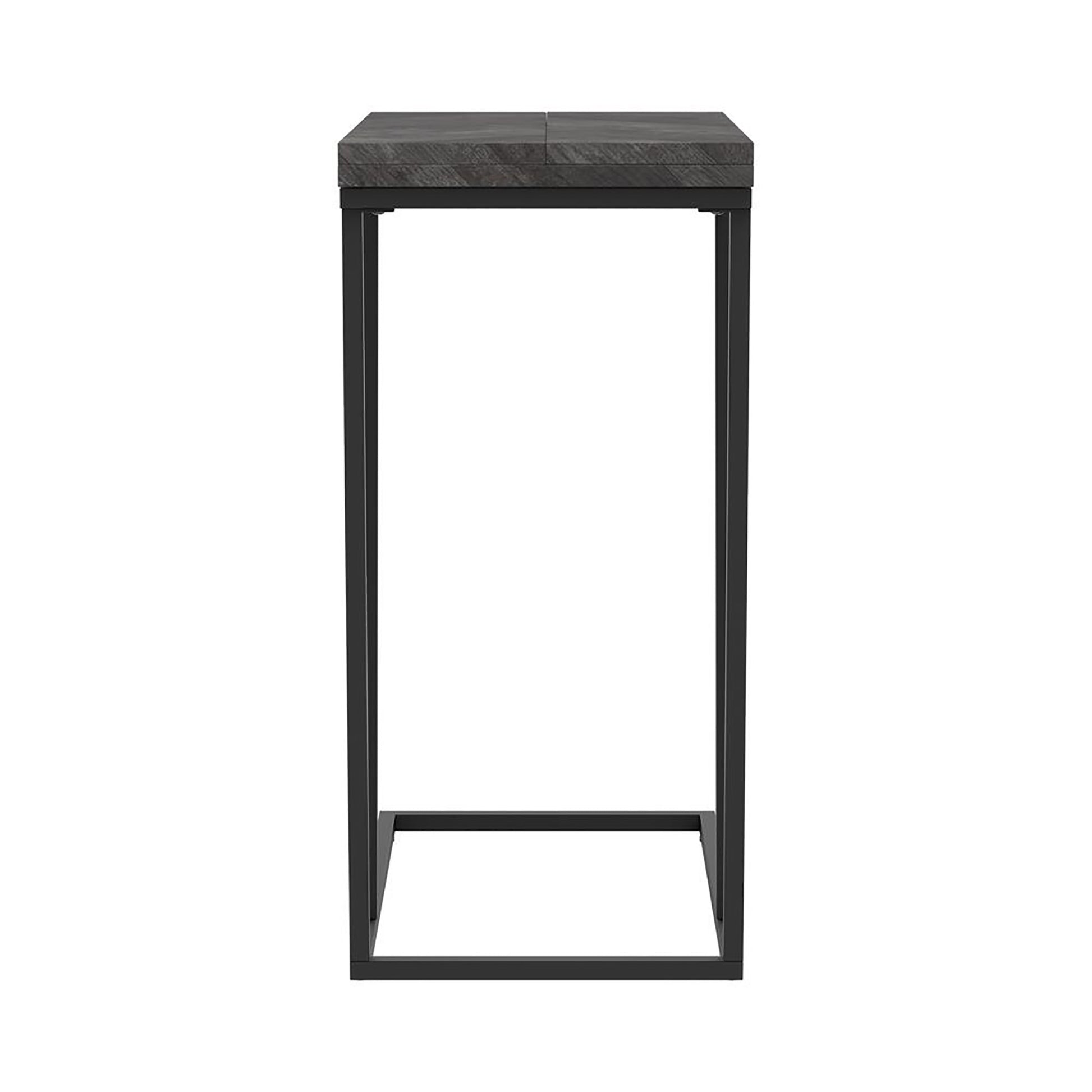 Rustic Grey And Sandy Black Rectangle Accent Table Grey Gray Primary Living Space Industrial Tabeltop Rectangular Coffee & End Tables Metal Sled