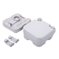 Lightweight Portable Toilet, 2.6 Gallon Flushable Camping Toilet, Sanitary Outdoor Travel Toilet For Tents Boats Semi Trucks Rv Campers, Gray Gray Polypropylene