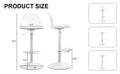 Modern Minimalist Bar Chairs And Bar Stools. Can Rotate 360 And Adjust Lifting. Pet Backrest And Pu Seats. Set Of 2. Suitable For Bars, Restaurants, And Front Desk Cashiers. White Pu