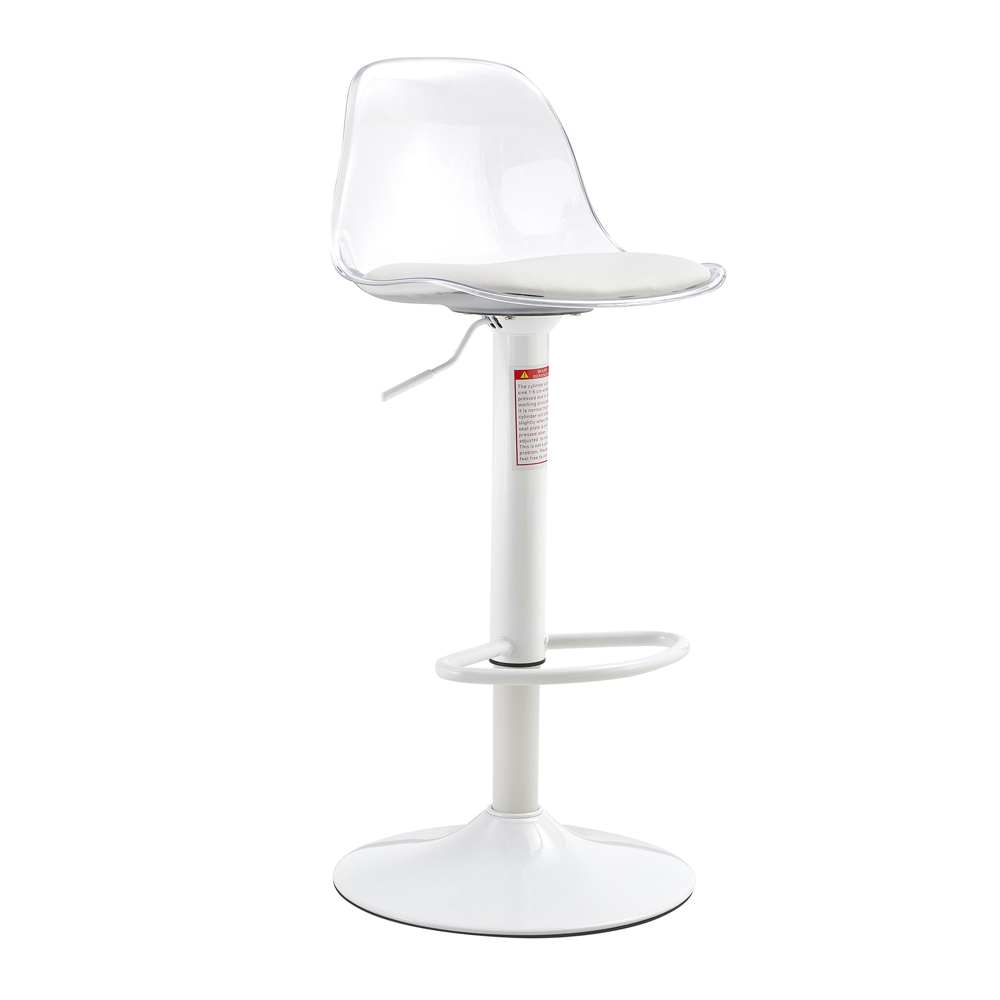 Modern Minimalist Bar Chairs And Bar Stools. Can Rotate 360 And Adjust Lifting. Pet Backrest And Pu Seats. Set Of 2. Suitable For Bars, Restaurants, And Front Desk Cashiers. White Pu