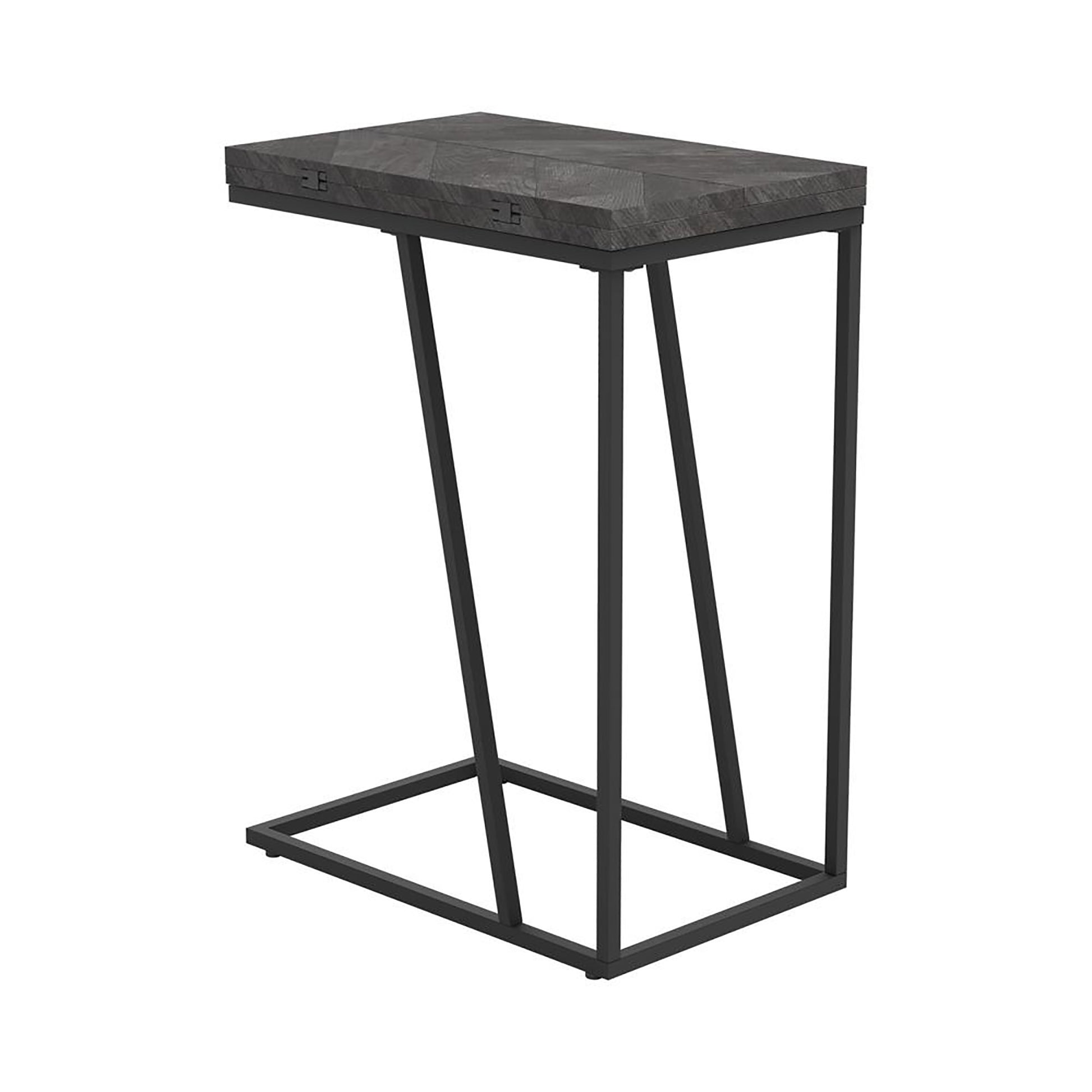 Rustic Grey And Sandy Black Rectangle Accent Table Grey Gray Primary Living Space Industrial Tabeltop Rectangular Coffee & End Tables Metal Sled