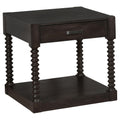 Coffee Bean 1 Drawer End Table Brown Primary Living Space Traditional Rectangular Drawers Coffee & End Tables Wood