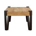 Natural And Matte Black Top Coffee Table Brown Primary Living Space Farmhouse,Rustic Mango Rectangular Coffee & End Tables Wood Hairpin