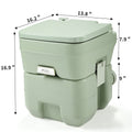 5 Gallon Portable Toilet, Flush Potty, Travel Camping Outdoor Green Hdpe
