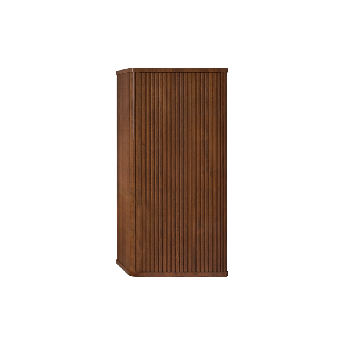 Cc0414S305 Striped Walnut Bathroom Floating Side Cabinet, Wall Mounted Storage Cabinet For Small Spaces, Pre Assembled Walnut Engineered Wood