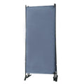 6 Ft Modern Room Divider, 3 Panel Folding Privacy Screen W Metal Standing, Portable Wall Partition, Gray Gray Metal