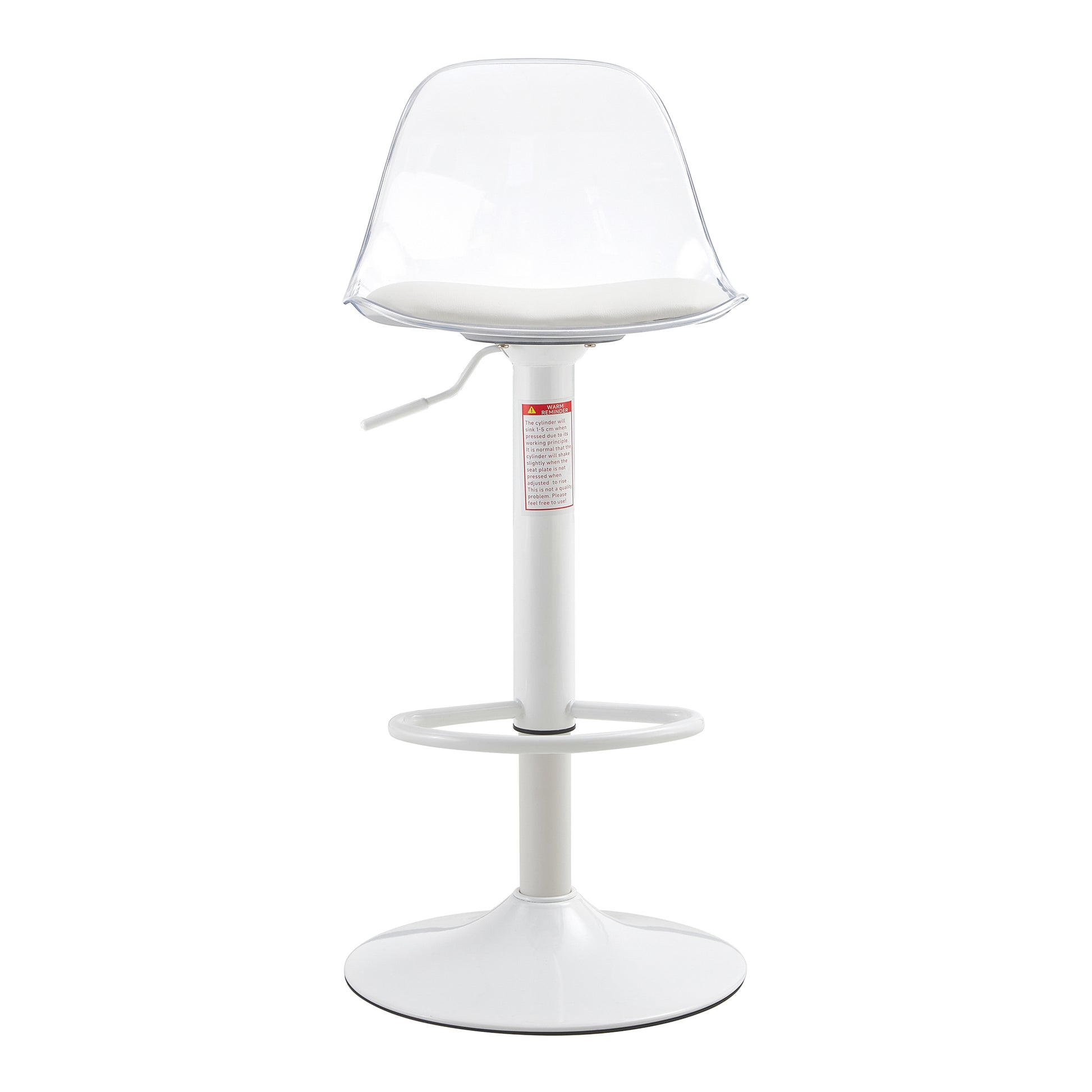 Modern Minimalist Bar Chairs And Bar Stools. Can Rotate 360 And Adjust Lifting. Pet Backrest And Pu Seats. Set Of 2. Suitable For Bars, Restaurants, And Front Desk Cashiers. White Pu