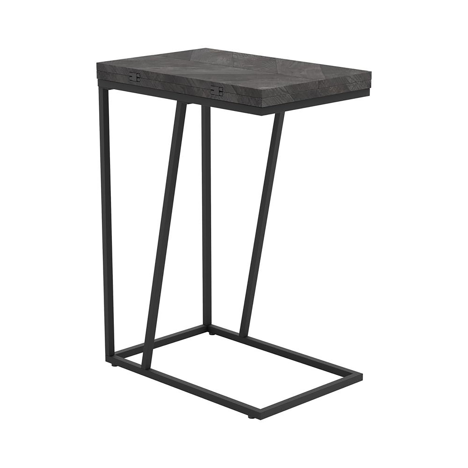 Rustic Grey And Sandy Black Rectangle Accent Table Grey Gray Primary Living Space Industrial Tabeltop Rectangular Coffee & End Tables Metal Sled