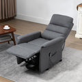 Electric Power Lift Recliner Chair For Elderly, Fabric Lift Chair With Remote Control, Side Pockets For Living Room, Gray Gray Polyester
