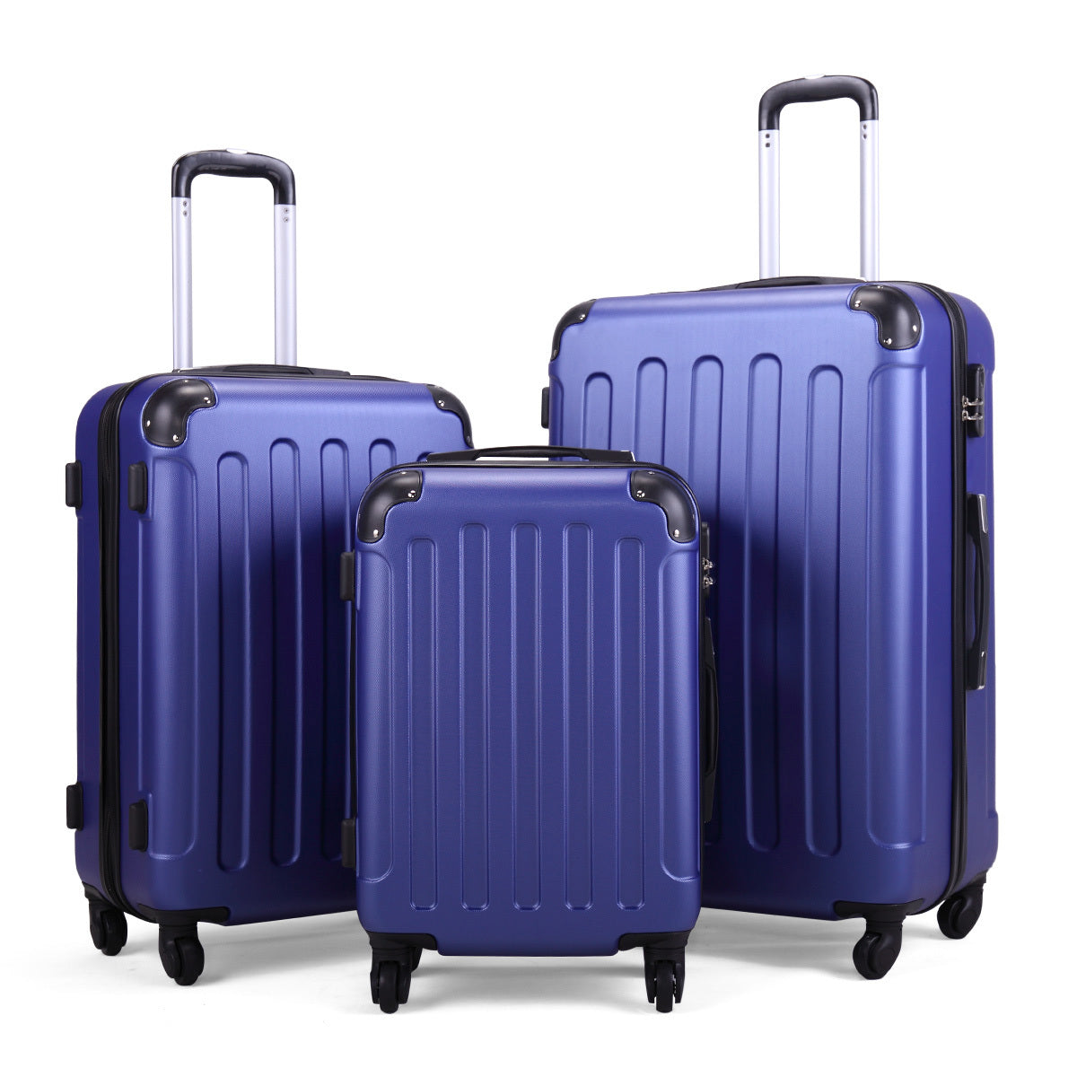 3 Piece Luggage Set 20 24 28 , Expandable Carry on blue-abs