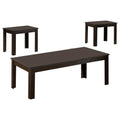 Black 3 Piece Rectangle Occasional Set Black Primary Living Space Transitional Tabeltop Rectangular Coffee & End Tables Wood