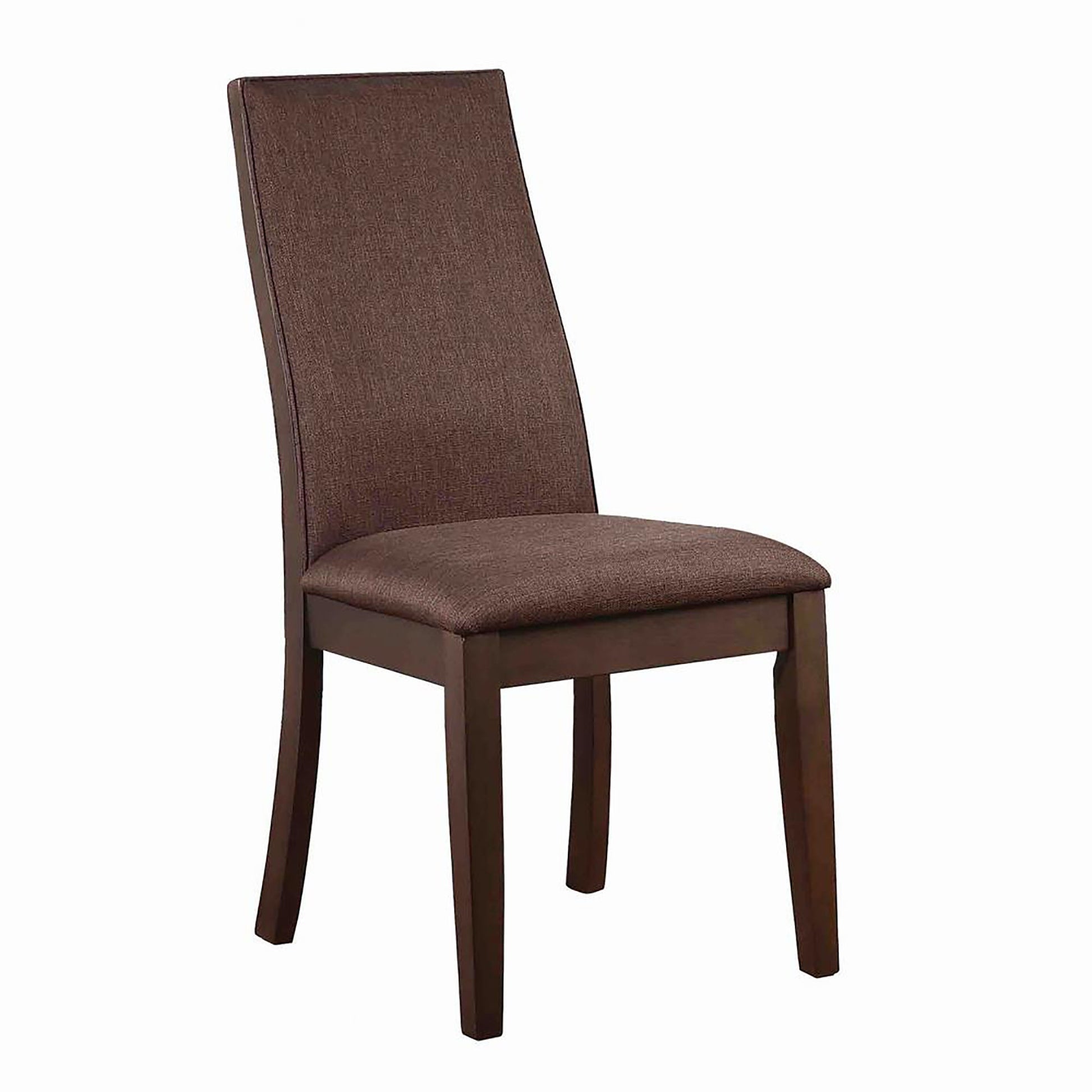 Chocolate And Espresso Dining Chair Set Of 2 Solid Brown Espresso Dining Room Polyester Farmhouse,Rustic Side Chair Rubberwood Solid Back Foam Upholstered