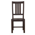 Vintage Java Slat Back Side Chair Set Of 2 Brown Dining Room Farmhouse,Rustic Side Chair Mahogany Slat Back Wood