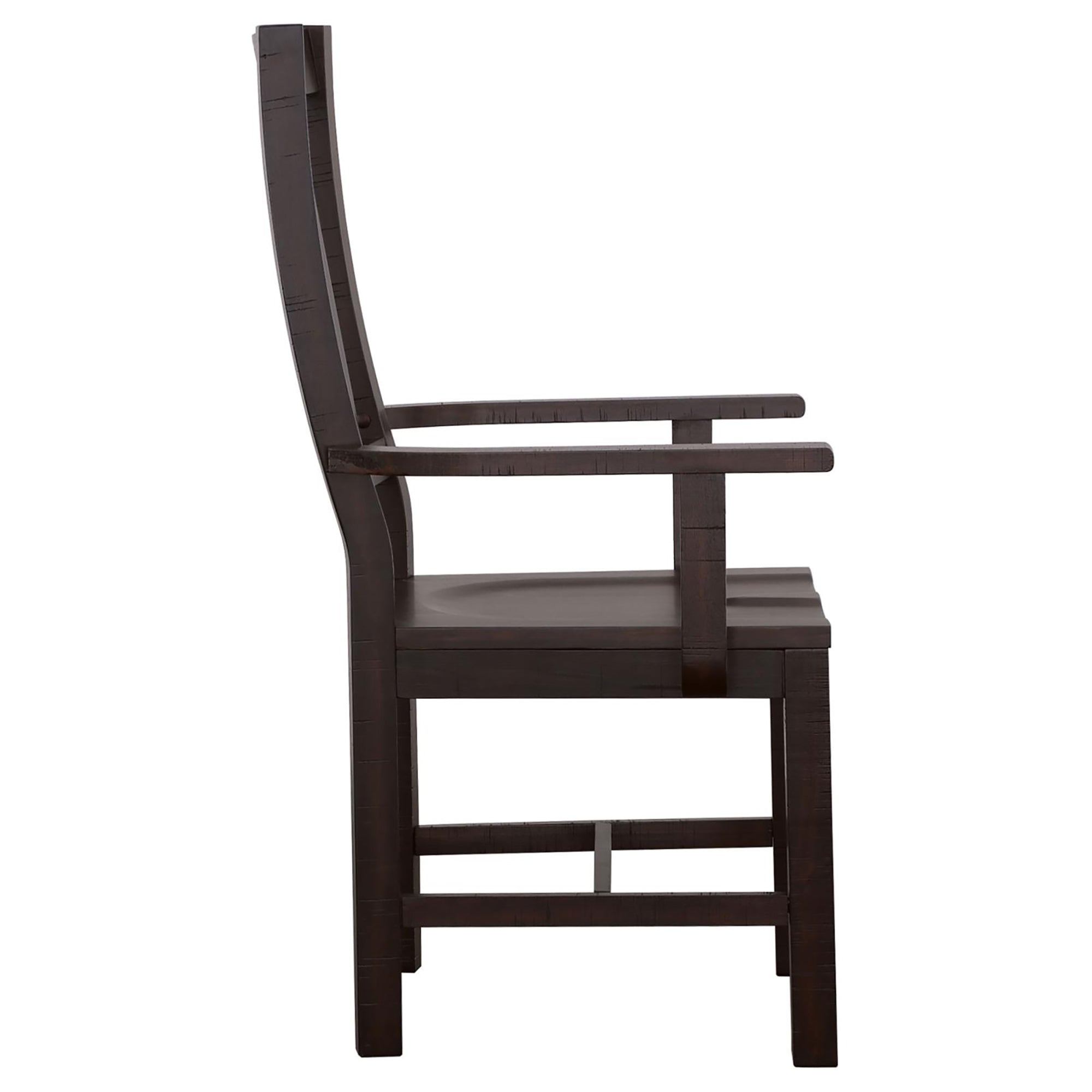 Vintage Java Slat Back Arm Chair Set of 2