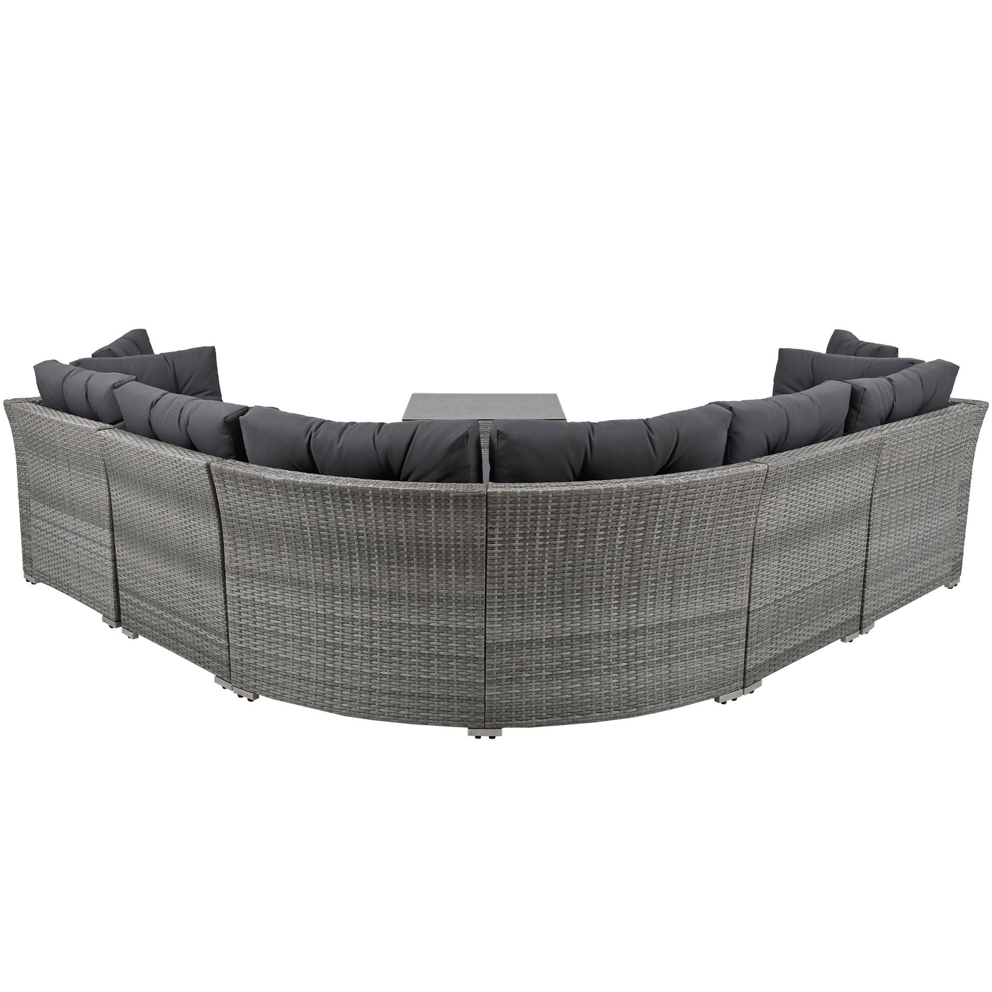 Patio Furniture Set Outdoor Furniture Daybed Rattan Sectional Furniture Set Patio Seating Group With Cushions And Center Table For Patio, Lawn, Backyard, Pool, Grey Yes Grey Water Resistant Frame Water Resistant Cushion Garden & Outdoor Sectional Seating