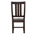 Vintage Java Slat Back Side Chair Set Of 2 Brown Dining Room Farmhouse,Rustic Side Chair Mahogany Slat Back Wood