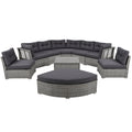 Patio Furniture Set Outdoor Furniture Daybed Rattan Sectional Furniture Set Patio Seating Group With Cushions And Center Table For Patio, Lawn, Backyard, Pool, Grey Yes Grey Water Resistant Frame Water Resistant Cushion Garden & Outdoor Sectional Seating