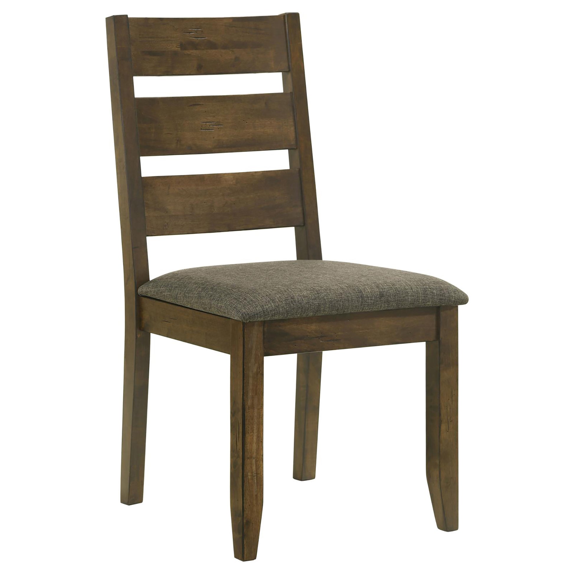 Knotty Nutmeg And Grey Ladderback Dining Chair Set Of 2 Brown Dining Room Farmhouse,Rustic Side Chair Rubberwood Wood