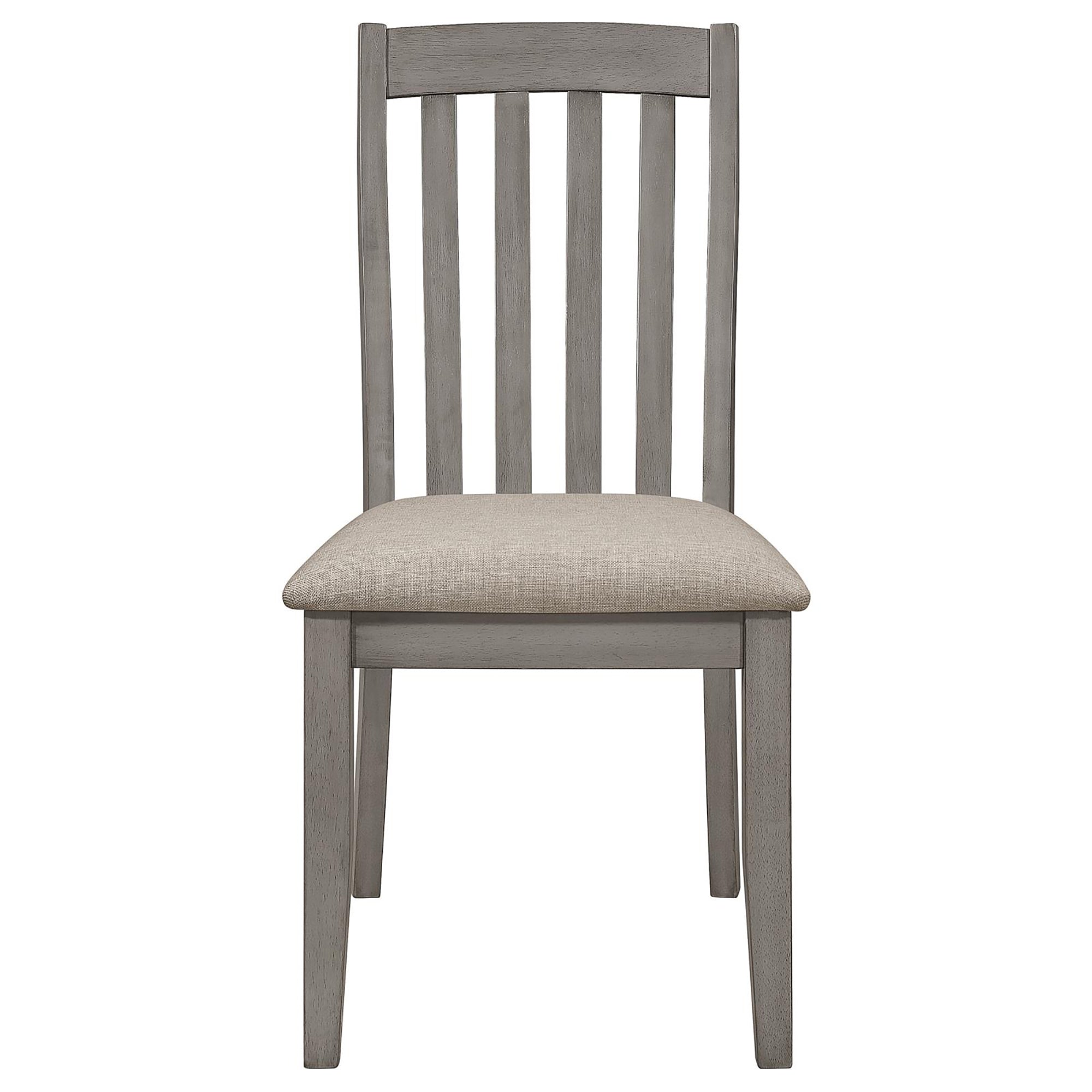 Grey Padded Side Chair Set of 2