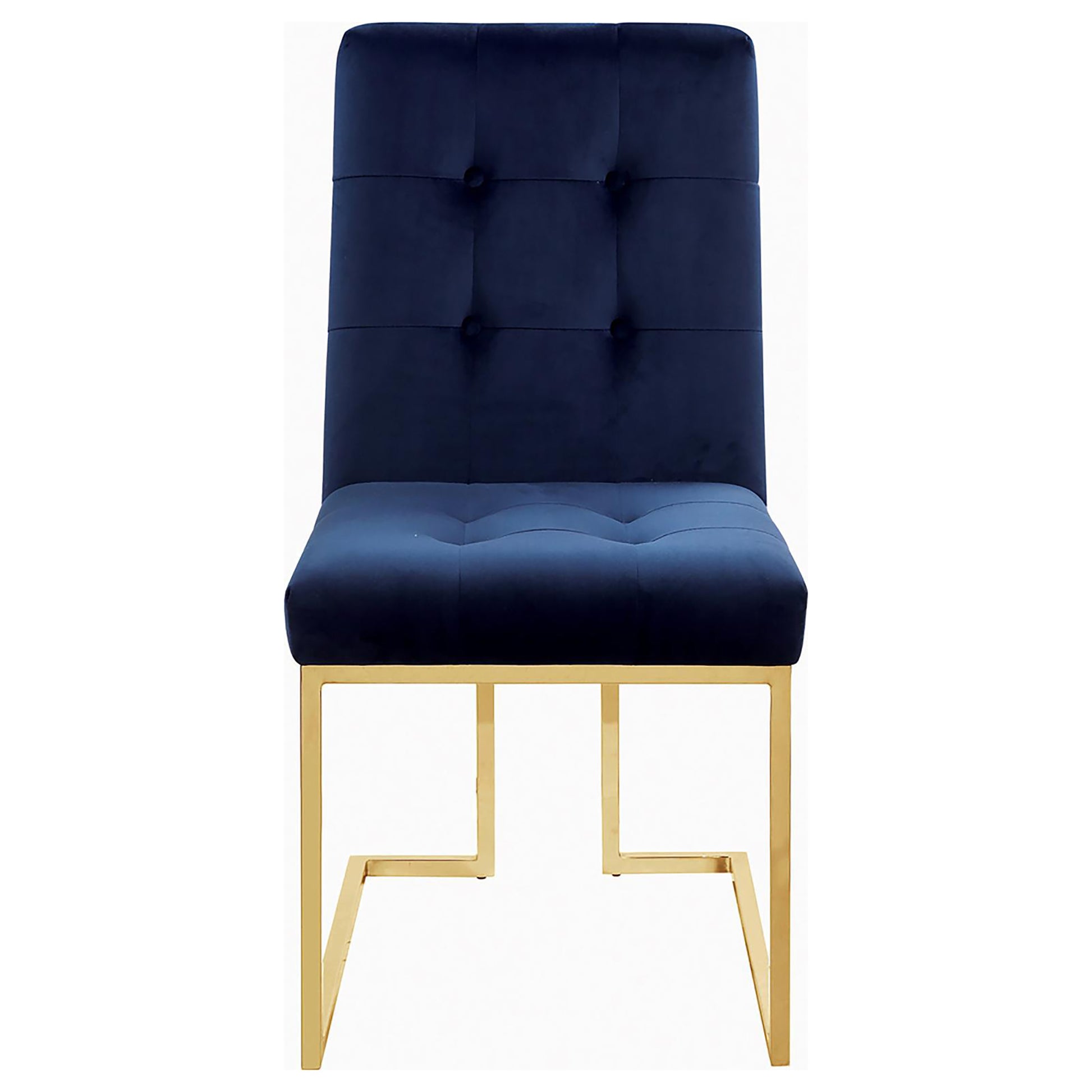 Tufted Back Upholstered Dining Chair Set Of 2 Blue Dining Room Contemporary,Modern Side Chair Tufted Back Foam Upholstered