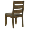 Knotty Nutmeg And Grey Ladderback Dining Chair Set Of 2 Brown Dining Room Farmhouse,Rustic Side Chair Rubberwood Wood