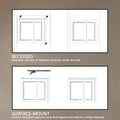 Lighted Medicine Cabinet 30 X30 Inch, Recessed Or Surface Led Medicine Cabinet,Defog,Stepless Dimming,3000K 6400K, Outlets & Usbs,Double Sided Mirror Silver Aluminium