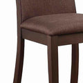 Chocolate And Espresso Dining Chair Set Of 2 Solid Brown Espresso Dining Room Polyester Farmhouse,Rustic Side Chair Rubberwood Solid Back Foam Upholstered