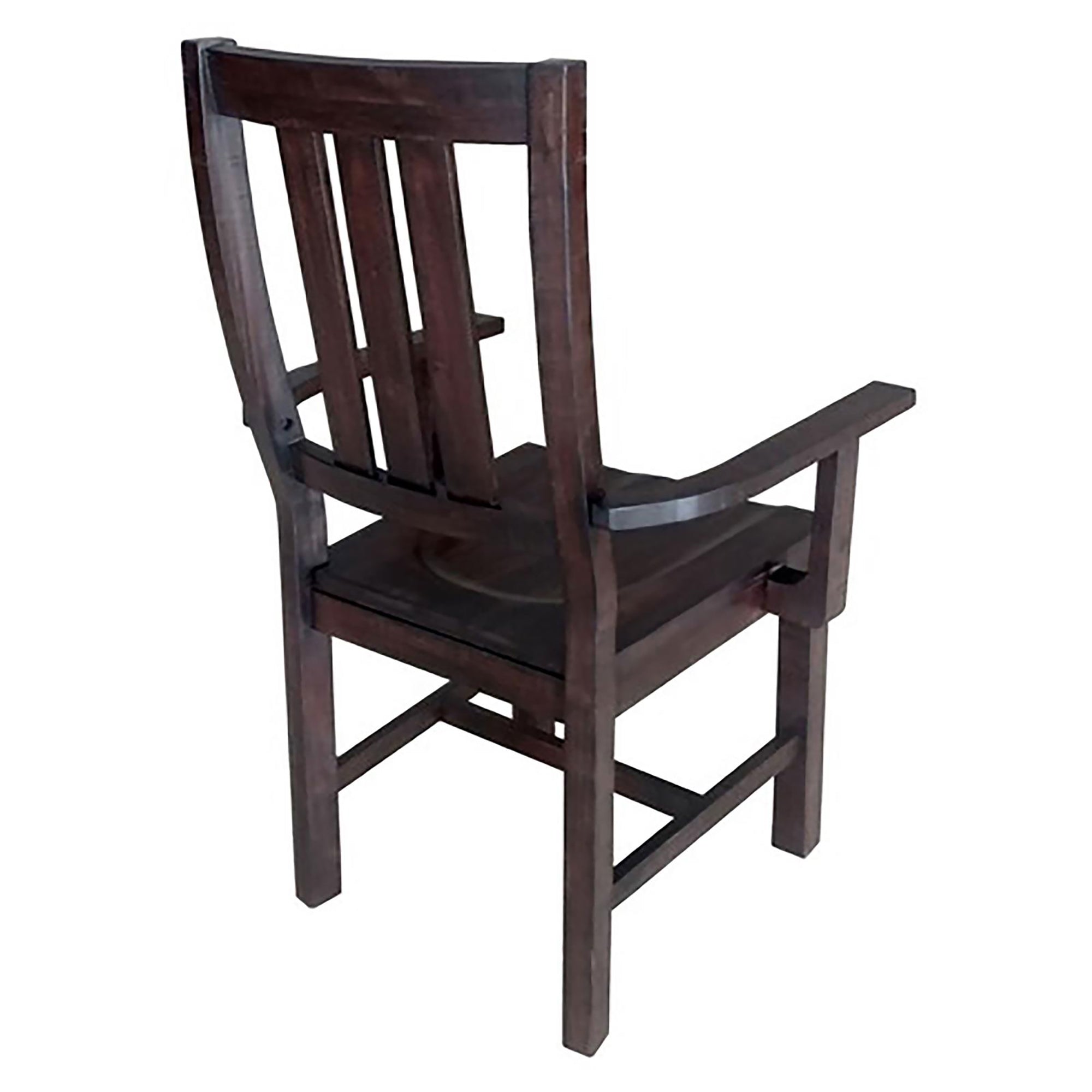 Vintage Java Slat Back Arm Chair Set of 2