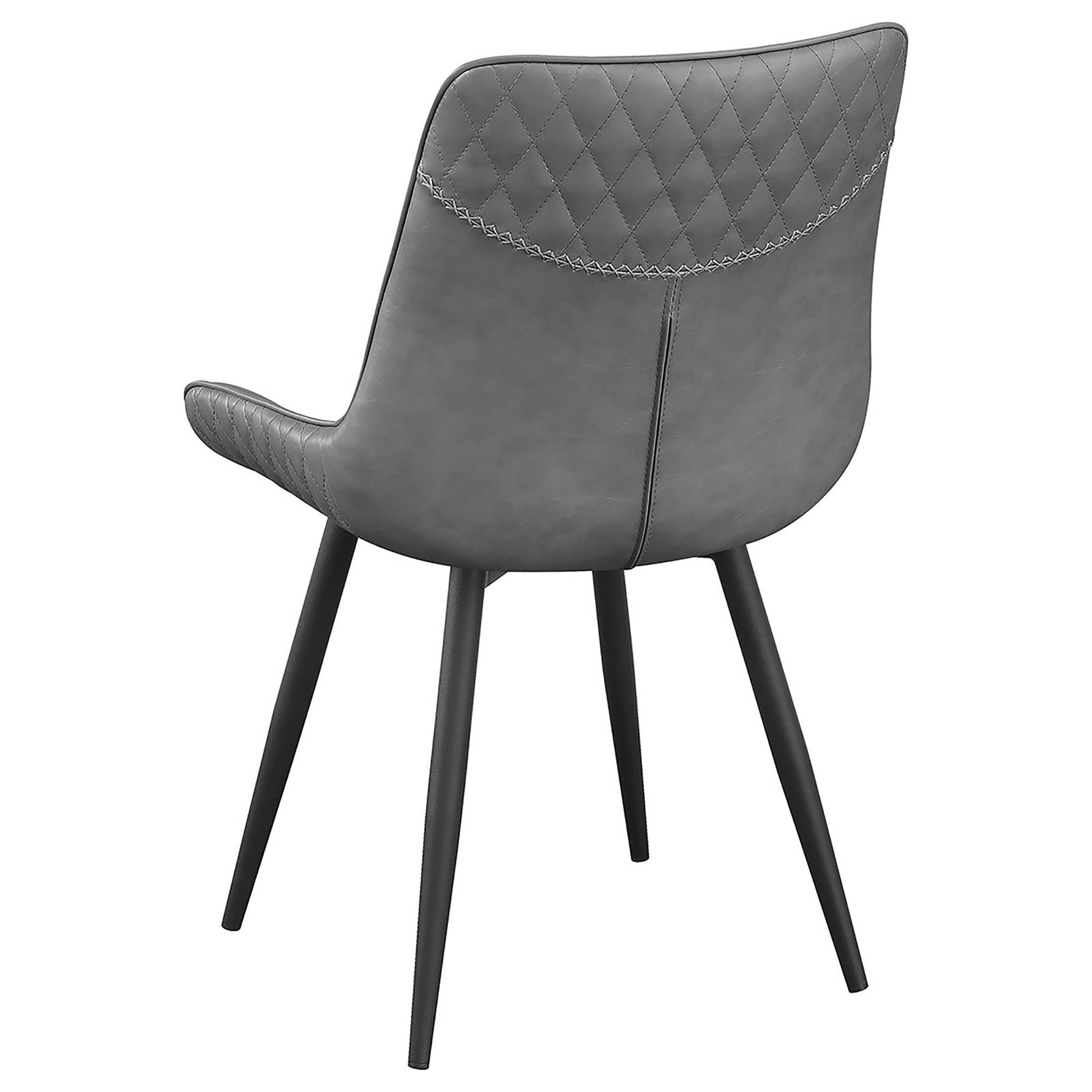 Grey Tufted Swivel Side Chair Set Of 2 Grey Dining Room Spot Clean Mid Century Modern Side Chair Solid Back Foam Upholstered