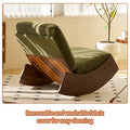 Comfortable Glider Rocking Chair, High Quality Upholstery Glider Chair, Solid Wood Frame, Perfect For Multiple Settings Accent Reading Chair For Bedroom,Living Room,Nursery Green Fabric