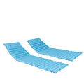 2Pcs Set Outdoor Lounge Chair Cushion Replacement Patio Funiture Seat Cushion Chaise Lounge Cushion Sky Blue No Lounge Blue Solid 2 Person Seating Group Polyester