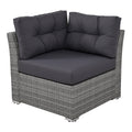 Patio Furniture Set Outdoor Furniture Daybed Rattan Sectional Furniture Set Patio Seating Group With Cushions And Center Table For Patio, Lawn, Backyard, Pool, Grey Yes Grey Water Resistant Frame Water Resistant Cushion Garden & Outdoor Sectional Seating